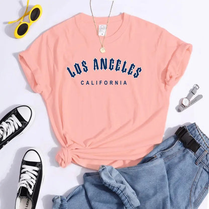 Life Is Beginning Los Angeles California Printed Cool T Shirts