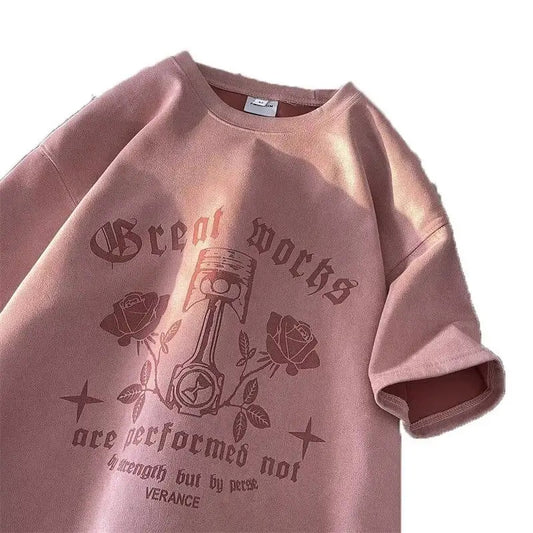 Breathable Cotton-Polyester Casual Tee – Women’s Lightweight T-Shirt, Street Style Outfit