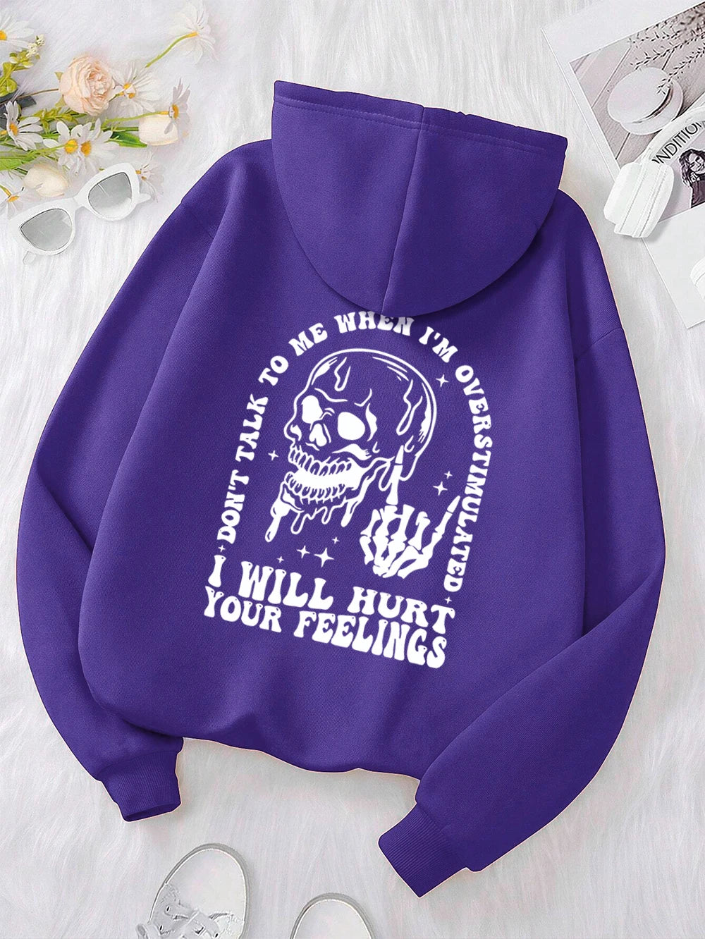 I Will Hurt Your Feelings Printed Funny Graphic Hoodies