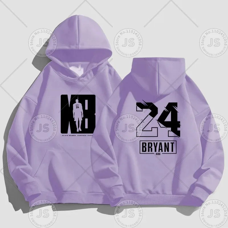 Kobe Bryant Basketball Hoodie – Cartoon Print Casual Pullover for Sports Fans