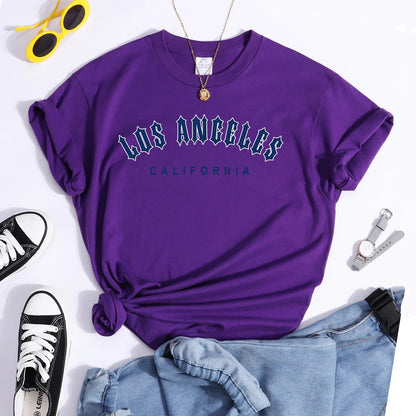 Life Is Beginning Los Angeles California Printed Cool T Shirts