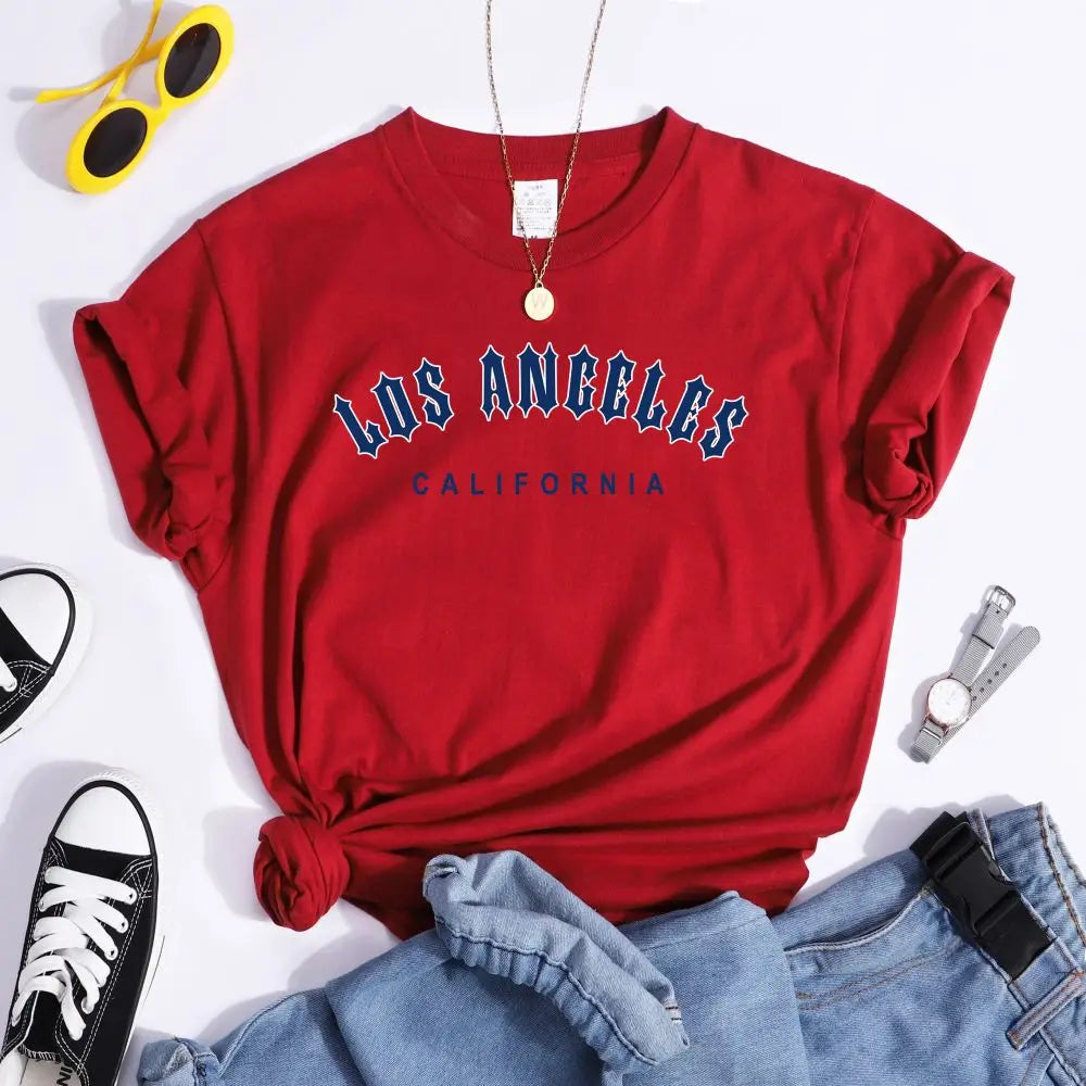 Life Is Beginning Los Angeles California Printed Cool T Shirts