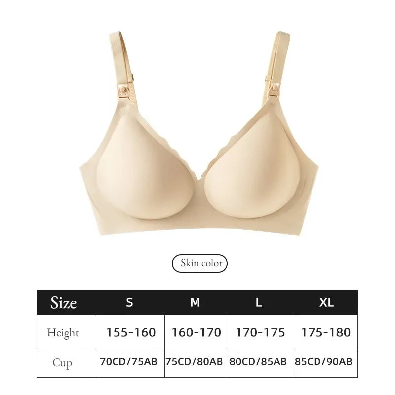 Soft Cotton Nursing Bra – Breathable Maternity Breastfeeding Bra for Moms