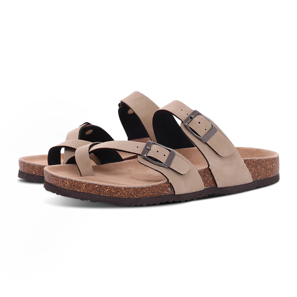 New Fashion Suede Cork Sandals