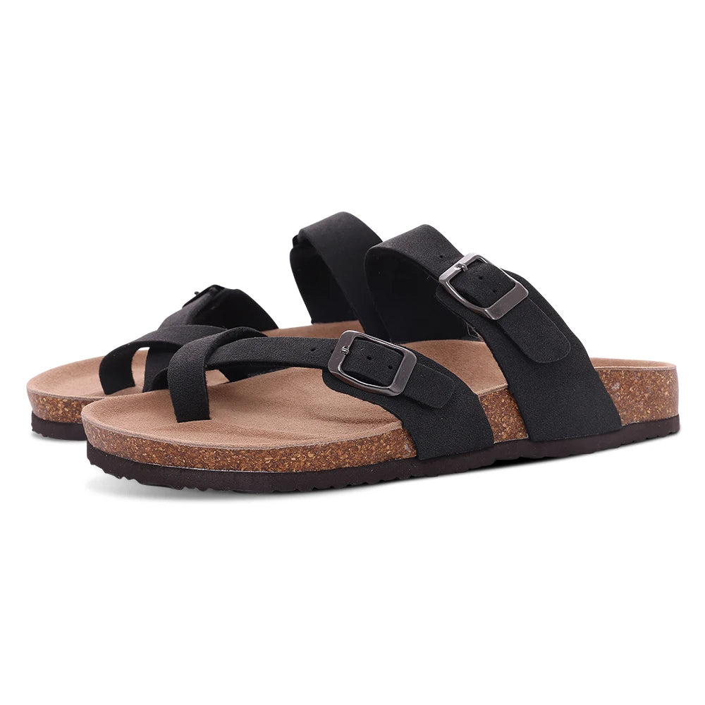 New Fashion Suede Cork Sandals