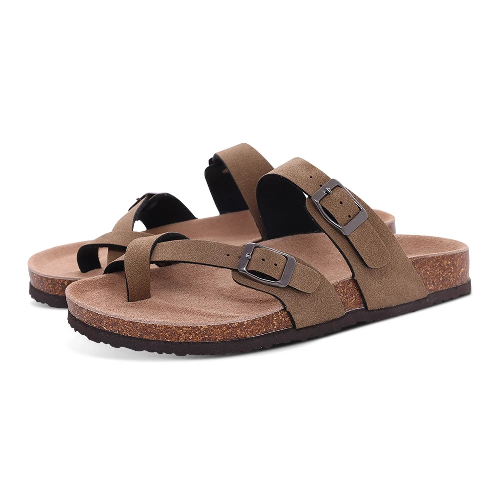 New Fashion Suede Cork Sandals