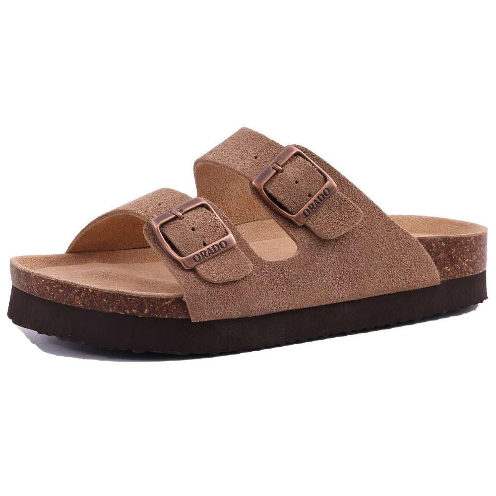 New Fashion Suede Cork Sandals