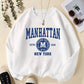 Manhattan New York Printed Crew Neck Sweatshirts