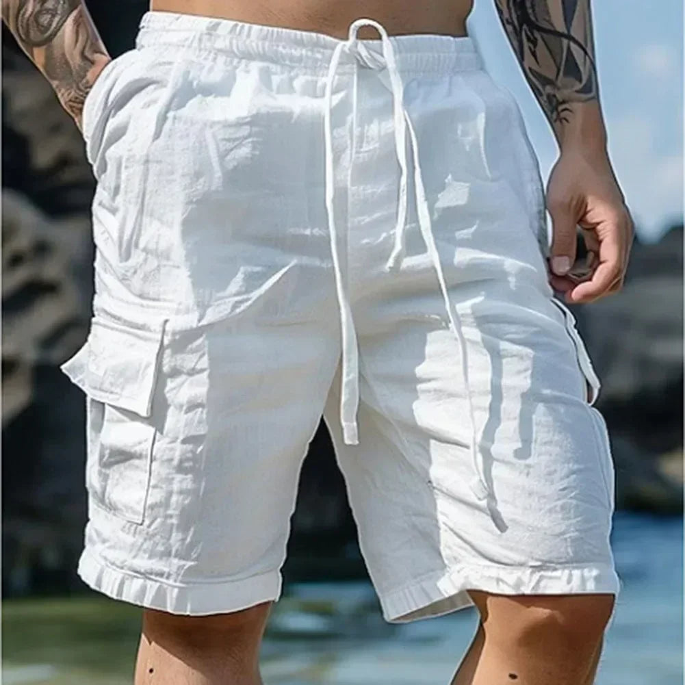 Men’s Loose Cargo Shorts – Casual Streetwear with Pockets for Beach & Sports