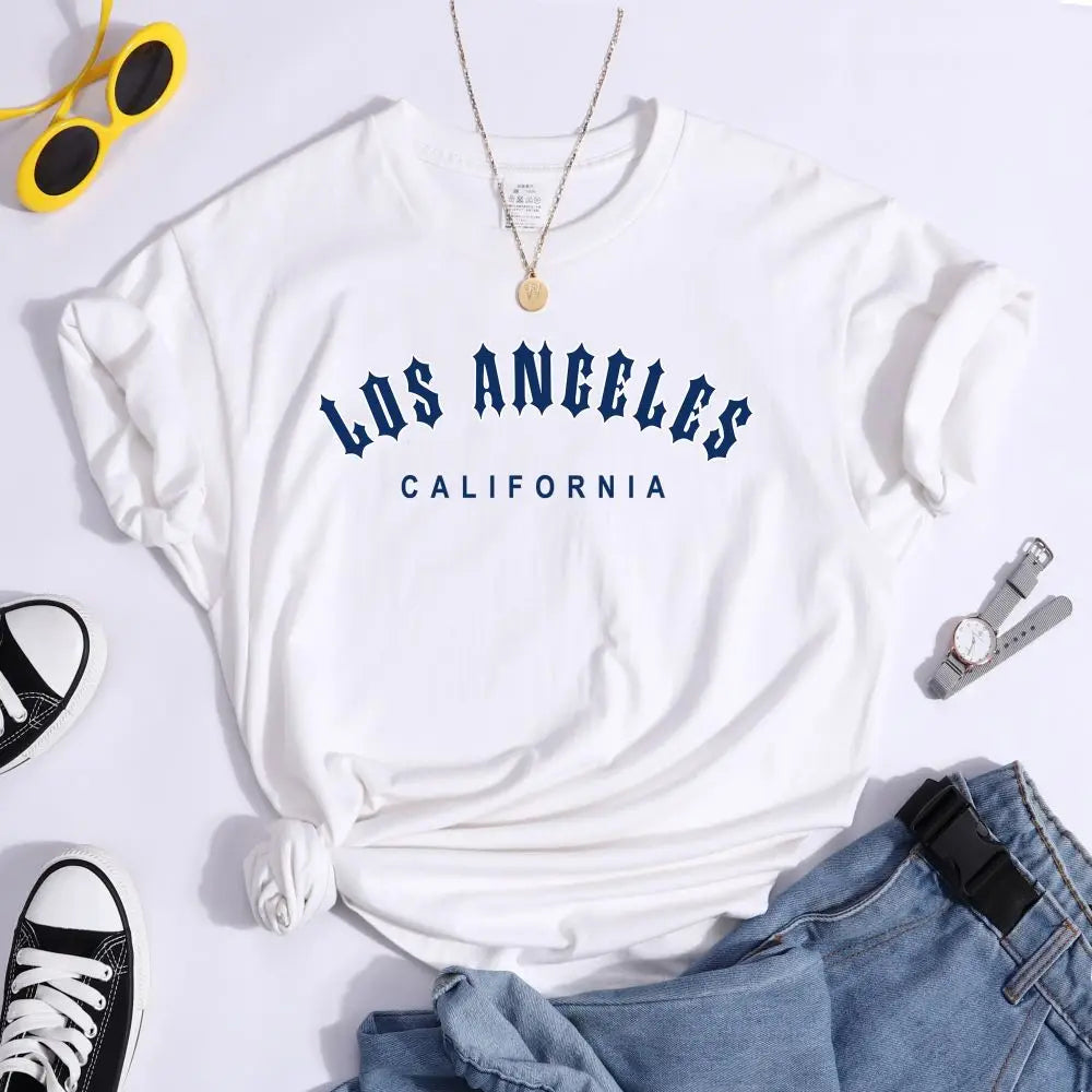 Life Is Beginning Los Angeles California Printed Cool T Shirts