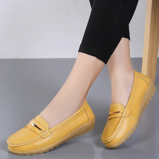 Rome-Inspired Slip-On Loafers | Glossy Patent Leather Flats for Women