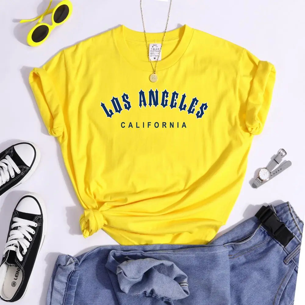 Life Is Beginning Los Angeles California Printed Cool T Shirts