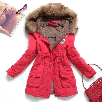 Women's Casual Warm Fur Outwear Parka