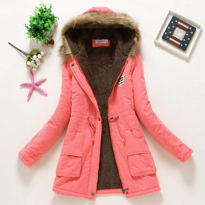 Women's Casual Warm Fur Outwear Parka