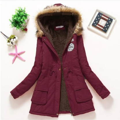 Women's Casual Warm Fur Outwear Parka