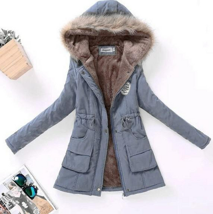 Women's Casual Warm Fur Outwear Parka