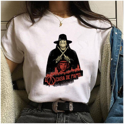 Womens La Casa De Papel Funny Summer T-Shirts