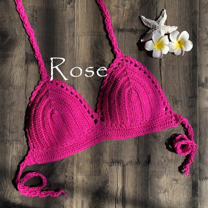 Womens Crochet Micro Brazilian Bikini Tops