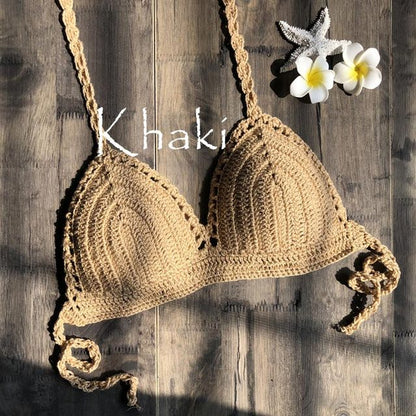 Womens Crochet Micro Brazilian Bikini Tops