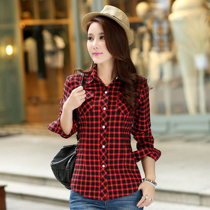 Womens Plaid Design Warm Thick Winter Shirt Jackets