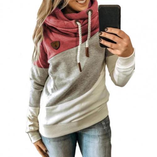 Womens New Winter Style Neck Proof Winter Hoodie Sweatshirt