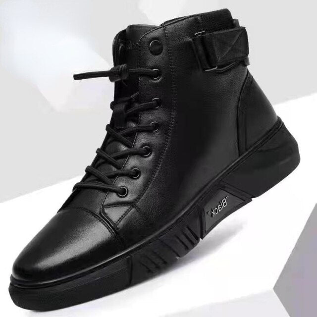 Big Size New Spring British Style Men Casual Leather Boots