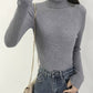 Womens Turtleneck Slim Soft Knit Sweater