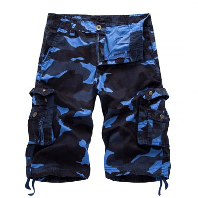 Mens Military Style Camouflage Cargo Shorts