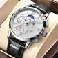 LIGE Top Brand Luxury Leather Mens Watches