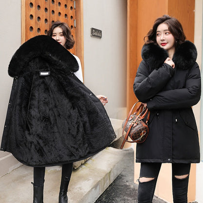 Fur Hooded Womens New Fashion Long Wool Winter Coats