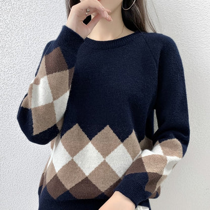 Geometrical Pattern New Women Wool Sweaters