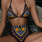 Womens Cut Out African Style Sexy Bikini Set