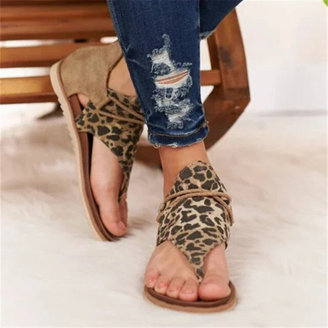 Women's Big Size Leopard Pattern Summer Shoes