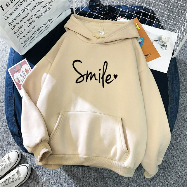 Elegant Women's Hooded Sweatshirt – Stylish Loose Sweater for Autumn/Winter