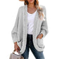 Vintage Side Pockets Batwing Sleeve Women's Knitted Cardigan
