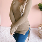 Lace Up Decoration Knitted Winter Sweater For Women