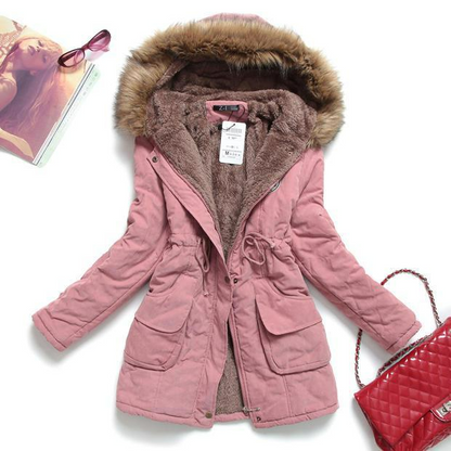 Women's Casual Warm Fur Outwear Parka