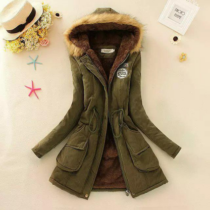 Women's Casual Warm Fur Outwear Parka