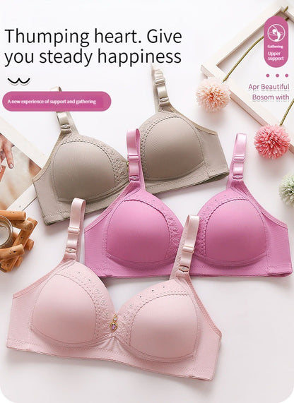 Full Cover Cup Adjustable U-Shaped Back Plus Size Women's Bra