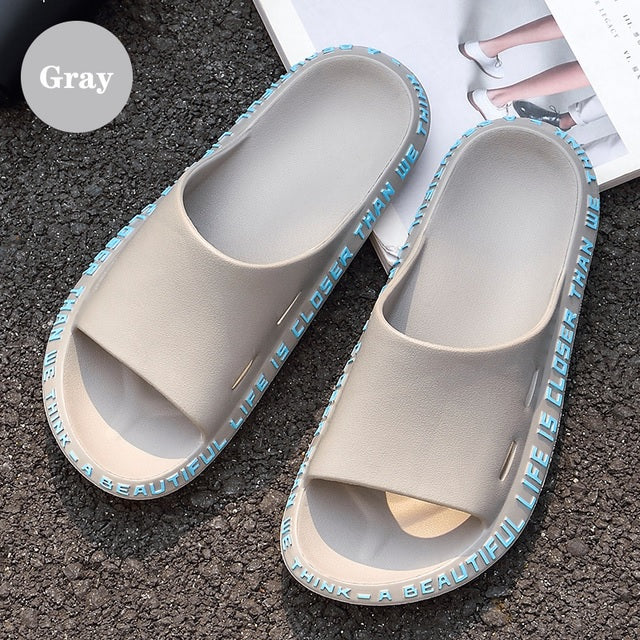 Unisex Thick Soft Sole Simple Look Summer Slippers