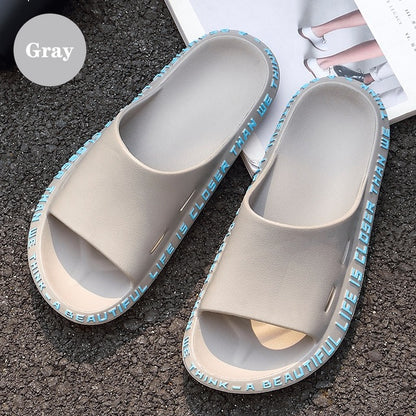 Summer Men Slippers Beach Shoes – Male Flip Flops Lightweight Fashion, New Arrival Lovers Couple Slippers, Unisex Bathroom Slides