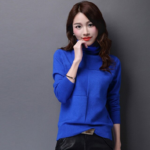 Casual Daily Winter Clothing Turtleneck Women Sweaters