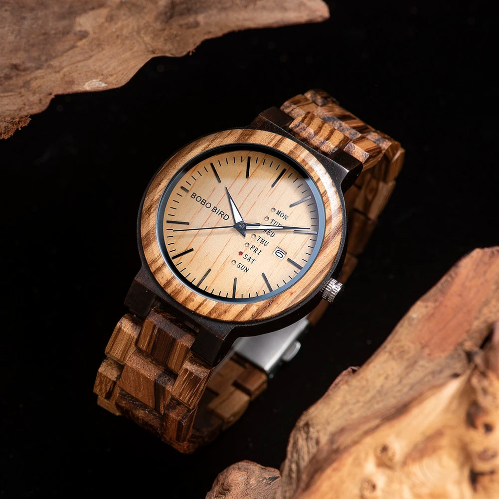 Mens Posh Class Special Wood Analog Watches