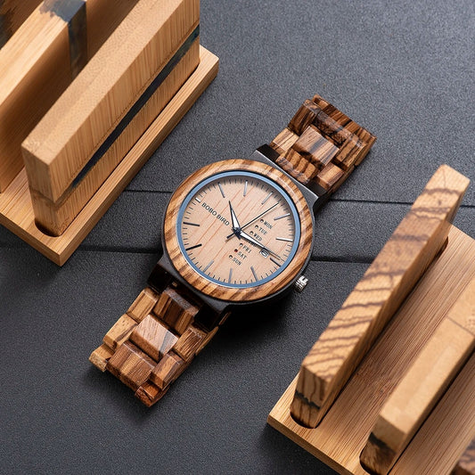 Mens Posh Class Special Wood Analog Watches