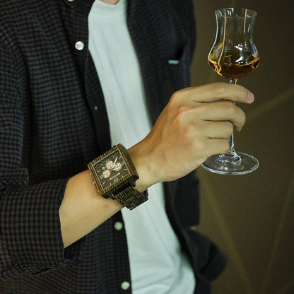 Premium Wood Elegant Men Chronograph Luxury Watches