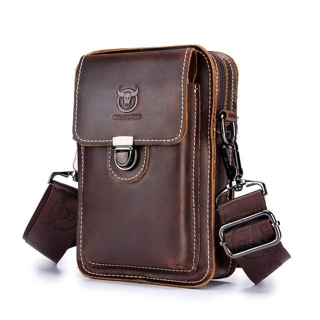 Cowhide Genuine Leather Unisex Business Type Small Bag