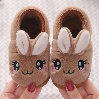 New Arrival Children Kids Plush Rabbit Winter Slippers