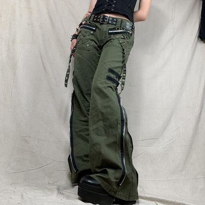 Vintage 90s Style Low Waist Cargo Pant For Women