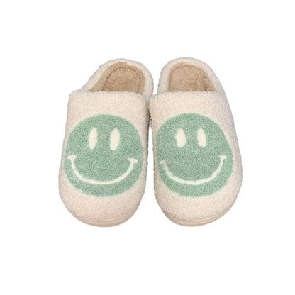 Womens Fluffy Emoji Faces Winter Slippers