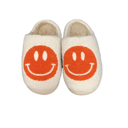 Womens Fluffy Emoji Faces Winter Slippers